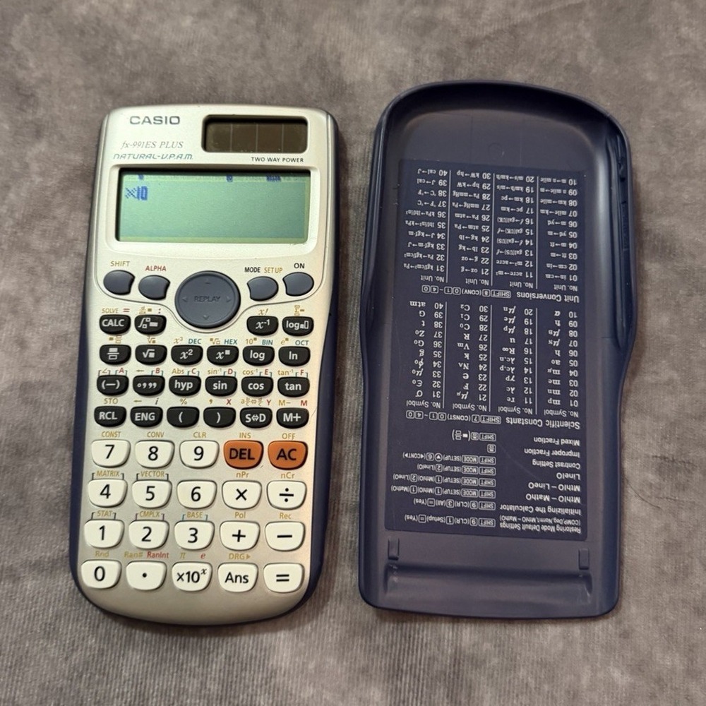Casio fx-991ES PLUS Scientific Calculator, Battery/Solar, Slide Cover
